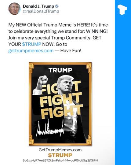Yesterday, Donald Trump has officially launched his meme token