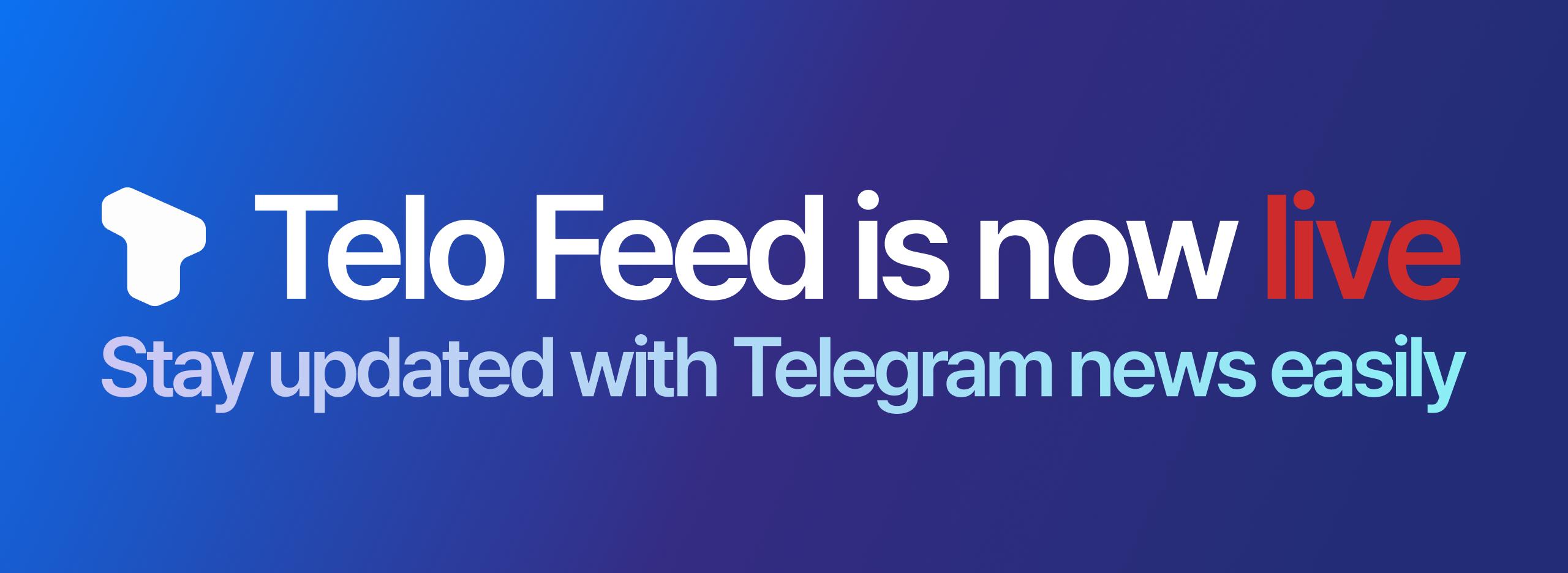 `Telo Feed` is a social platform where you can access the fastest crypto news from around the world