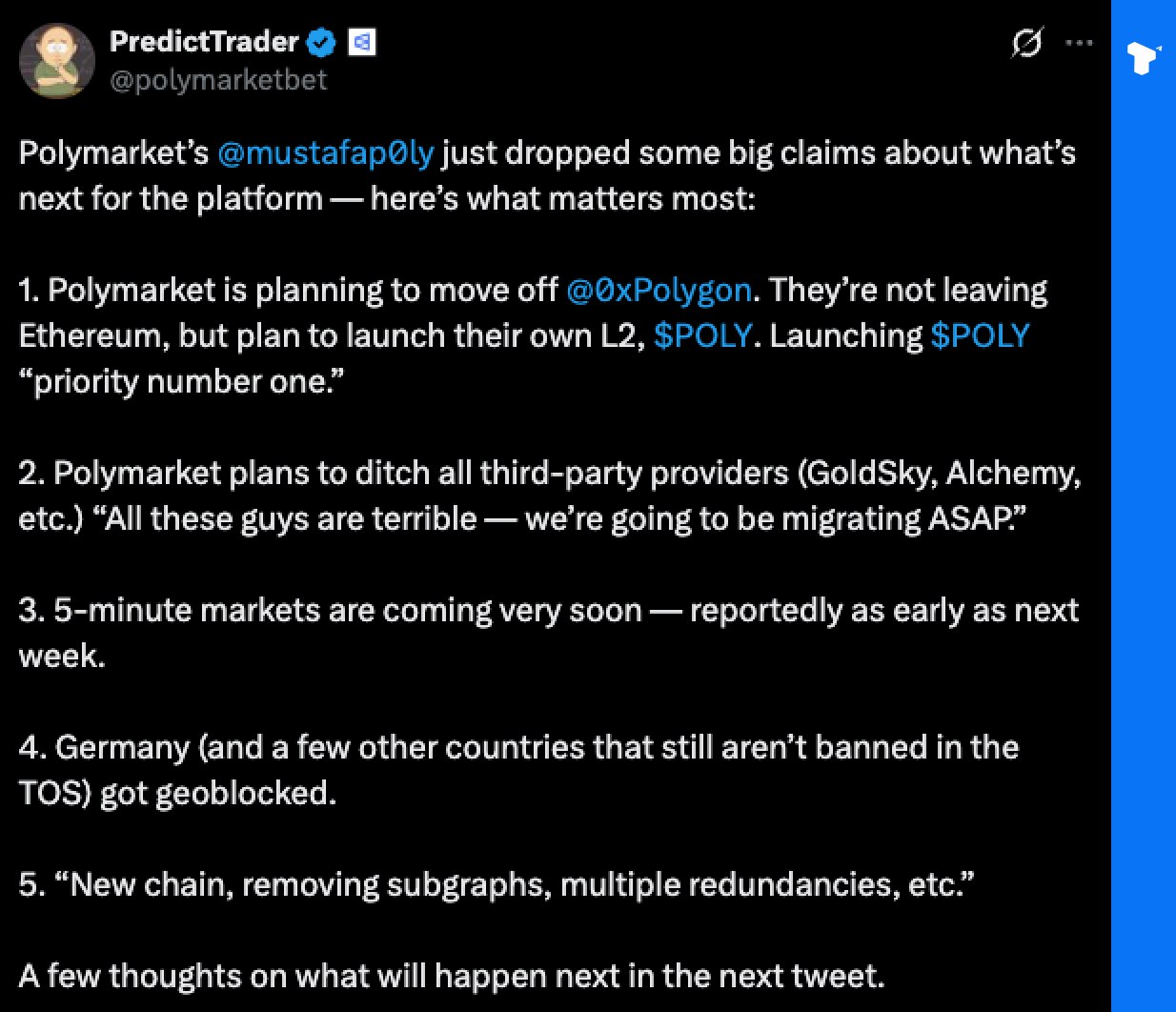 Polymarket is leaving Polygon to prioritize launching its own L2
