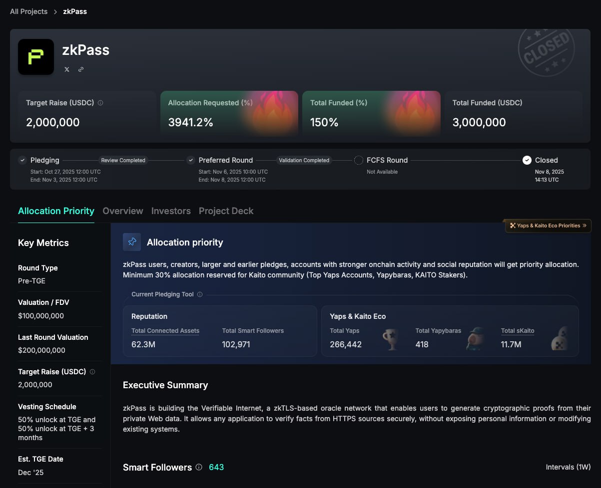 明天将进行 zkPass Kaito 锁定期解禁